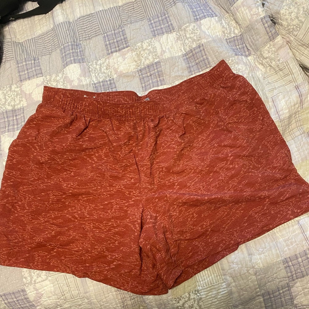 Columbia PFG Womens Shorts Burnt Orange Heathered Athletic Hiking‎ Size L